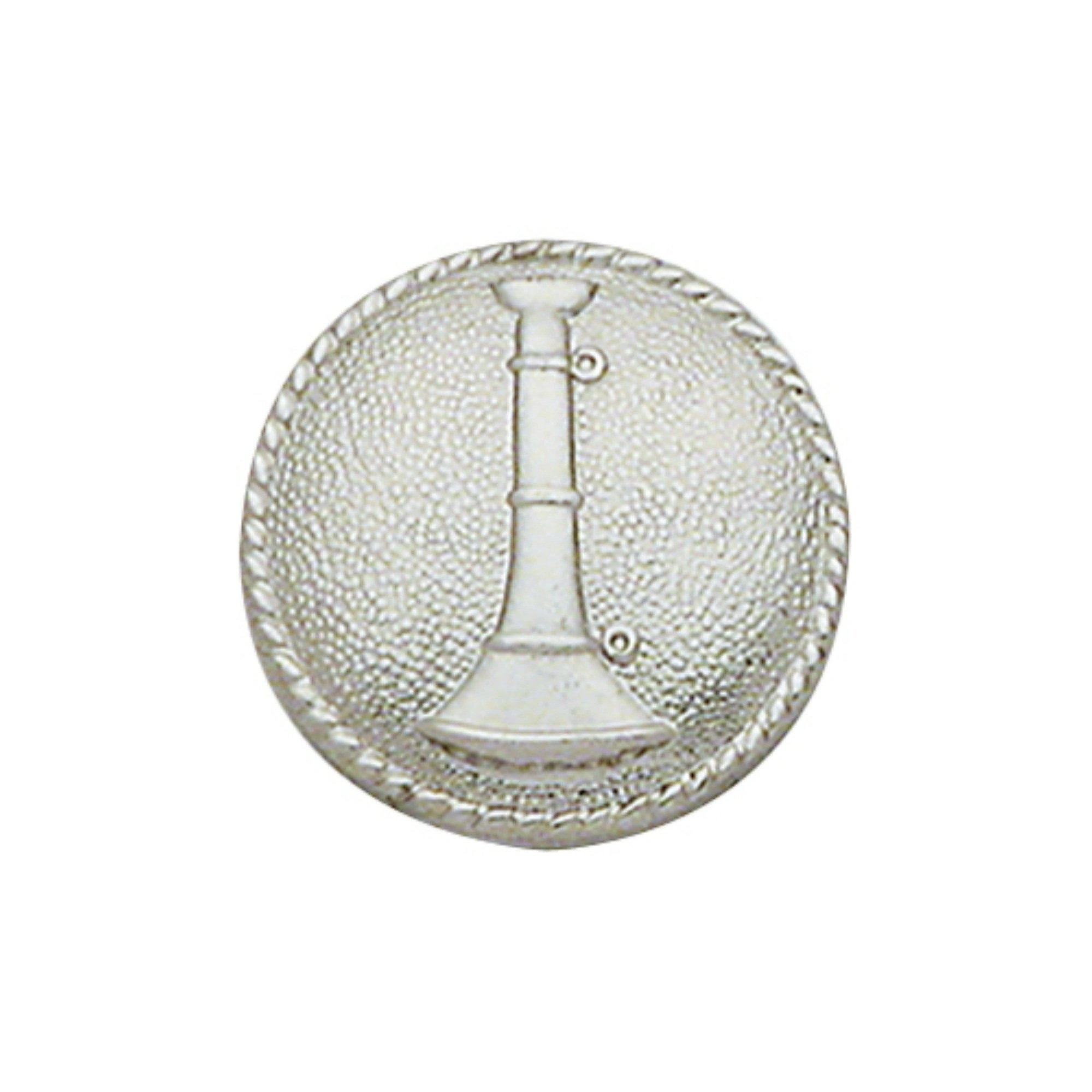 Bugle Disc: Shine On. Gold or Silver Collar Insignia. Show Your Colors!
